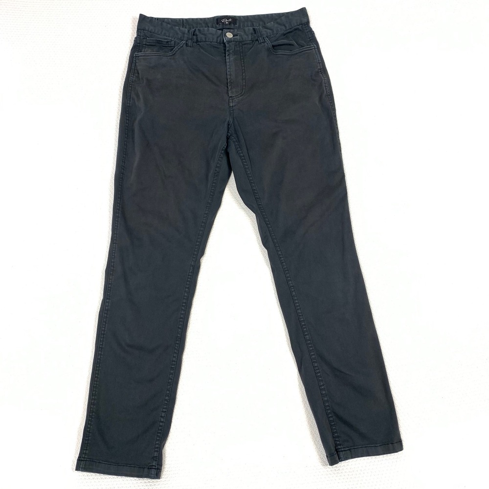Rails Lewis Mens 32 Slim Fit Pants Washed Black Cotton Modal Stretch RM-657-993B